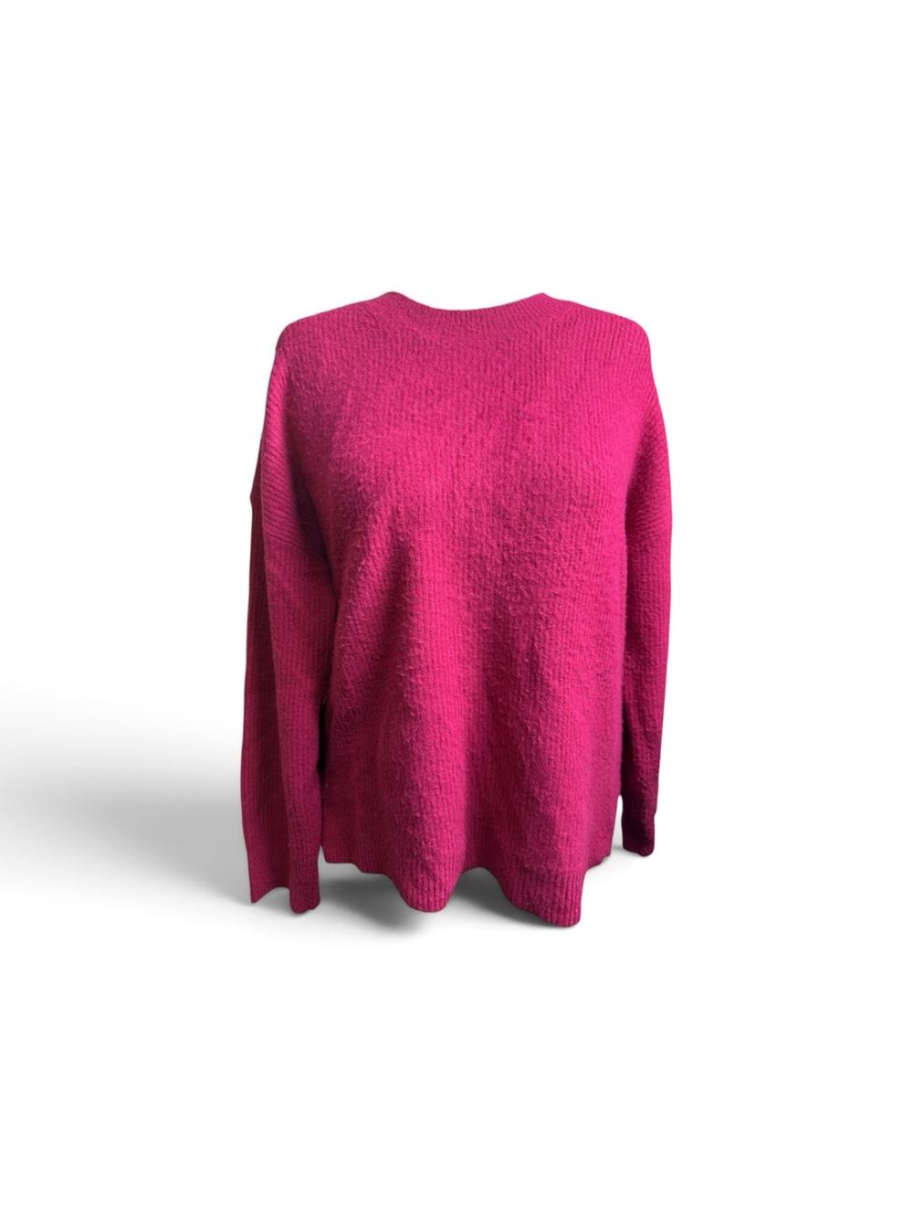 J. Crew Bright Fuchsia Crewneck Sweater size large
